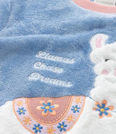 Pijama Largo Infantil con Estampado FullPrint y Llama - Talle 4 aos 14 años 9
