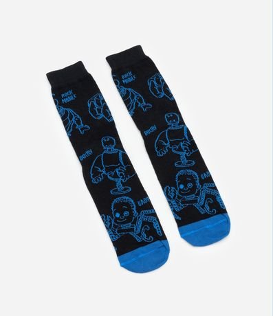 Media Caña Larga en Algodón con Estampa Toy Story 4