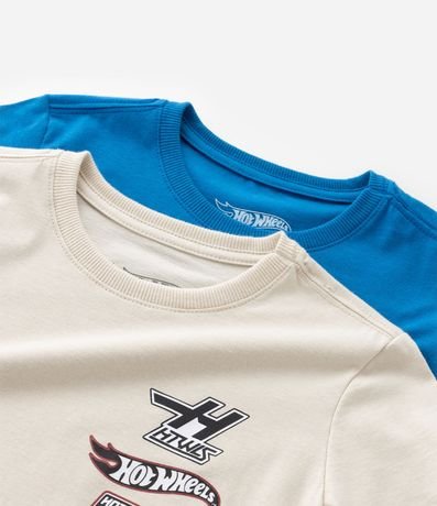 Kit 02 Camisetas Infantiles con Estampa Hot Wheels - Talle 4 a 10 años 4