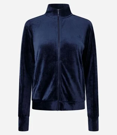 Campera Deportiva Plush con Cuello Alto y Cierre en Cremallera 4