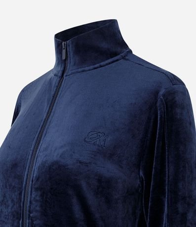 Campera Deportiva Plush con Cuello Alto y Cierre en Cremallera 5