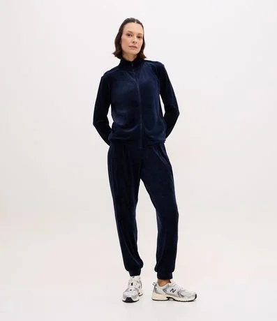 Campera Deportiva Plush con Cuello Alto y Cierre en Cremallera 2