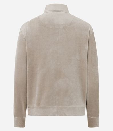 Campera Deportiva Plush con Cuello Alto y Cierre en Cremallera 7