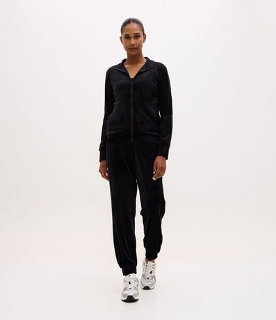 Campera Deportiva Plush con Cuello Alto y Cierre en Cremallera 4