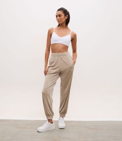Pantalón Jogger de Plush con Cintura Elástica