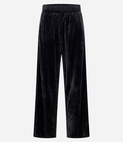 Pantalón Recto en Plush con Cintura Elástica 4