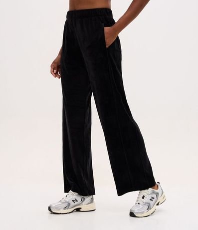 Pantalón Recto en Plush con Cintura Elástica 2