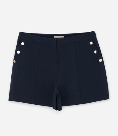Bermuda en Crepé con Botones en los Bolsillos Curve & Plus Size 6