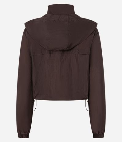 Campera Corta Viento Cropped Deportiva con Saco 2