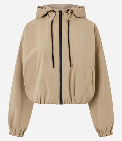 Campera Corta Vento Balonê con Capucha y Cremallera 5