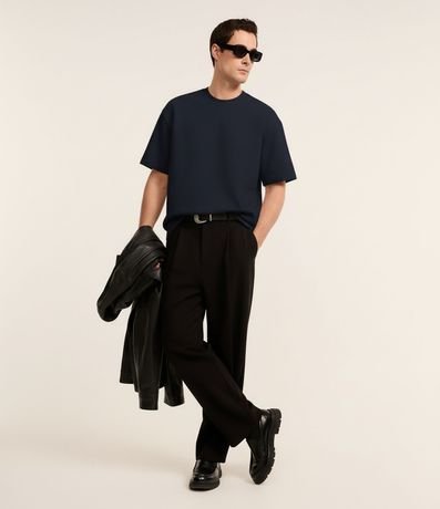 Remera Boxy Tech en Malla Pesada