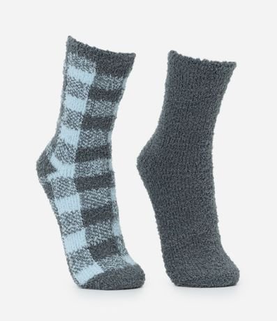 Kit 02 Medias Caña Larga en Chenille 2