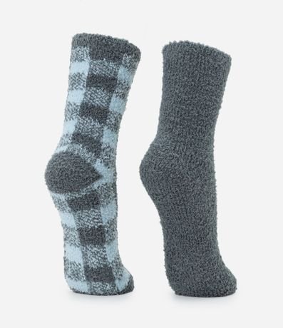 Kit 02 Medias Caña Larga en Chenille 3