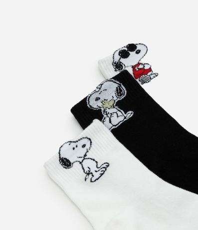 Kit 03 Medias Cano Mediano en Algodón Snoopy 4