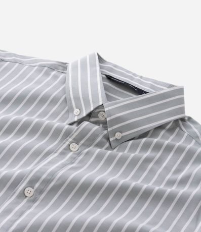 Camisa Regular con Fibra de Bambú y Rayas Hilo Teñido 7