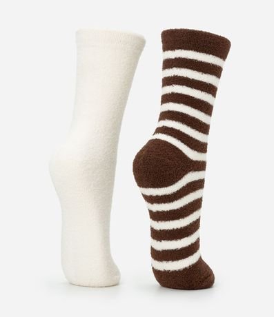 Kit 02 Medias Caña Larga en Chenille 3