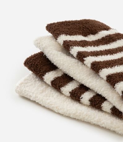 Kit 02 Medias Caña Larga en Chenille 4