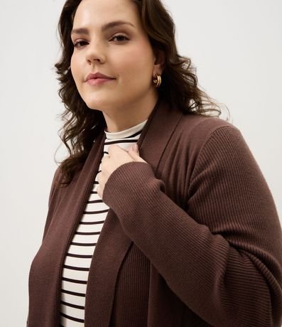 Cardigan Alargado en Punto con Puntas Curve & Plus Size 3