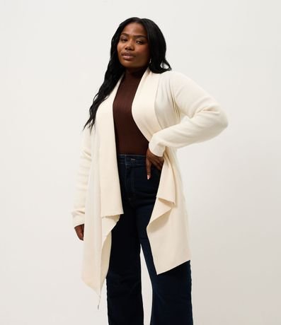 Cardigan Alargado en Punto con Puntas Curve & Plus Size 2