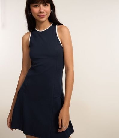 Vestido corto en Cottoncom Bies Contrastante 3