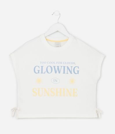 Remera Infantil Boxy con Estampado Sunshine - Talle 7 a 14 años