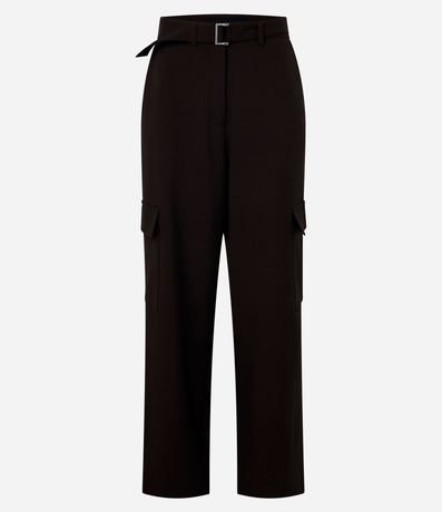 Pantalón de Sastrería con Cinturón y Bolsillos Cargo 4