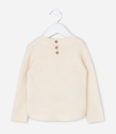 Suéter Infantil de Tricot con Textura y Botones en la Espalda – Talle 0 a 18 Meses 2