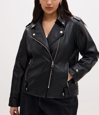 Campera Biker en PU Curve y Plus Size 3