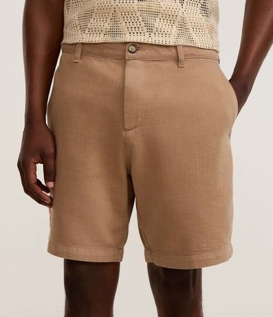 Bermuda en Sarga con Bolsillo Único en la Espalda 2