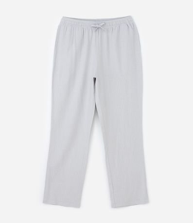 Pantalón de Pijama en Franela con Cordón en la Cintura 5