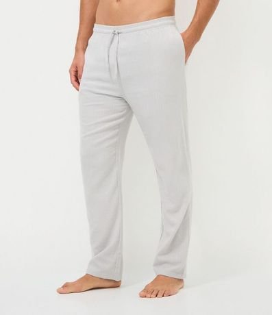 Pantalón de Pijama en Franela con Cordón en la Cintura 2