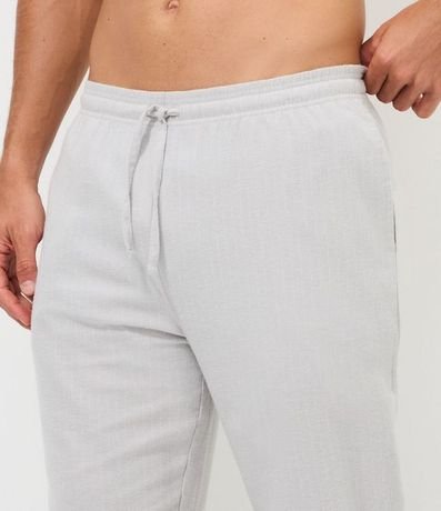 Pantalón de Pijama en Franela con Cordón en la Cintura 4