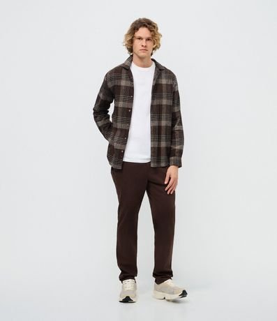 Camisa Regular en Franela con Estampado de Cuadros 2