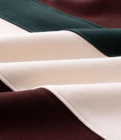 Saco Algodón con Cuello Polo Estampa Bloque de Color 4