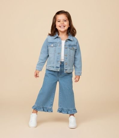Campera Infantil en Jeans con Bolsillos Delanteros – Talle 1 a 5/6 años