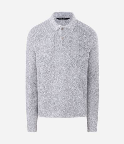 Suéter Texturizado con Cuello Polo 5