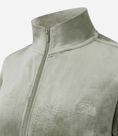 Campera Deportiva Plush con Cuello Alto y Cierre en Cremallera 6