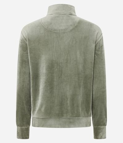 Campera Deportiva Plush con Cuello Alto y Cierre en Cremallera 7