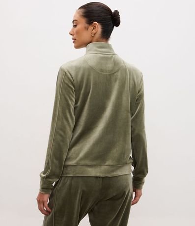 Campera Deportiva Plush con Cuello Alto y Cierre en Cremallera 4