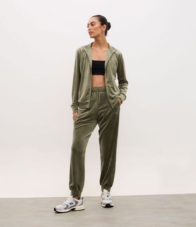 Pantalón Jogger de Plush con Cintura Elástica