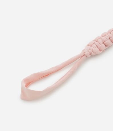 Prendedor de Chupeta Infantil con Efecto Macramê con Corazón - Talle único 3