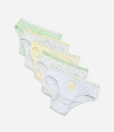 Kit 05 Bombachas Infantiles con Estampa de Limón - Talle 4 a 14 años 1
