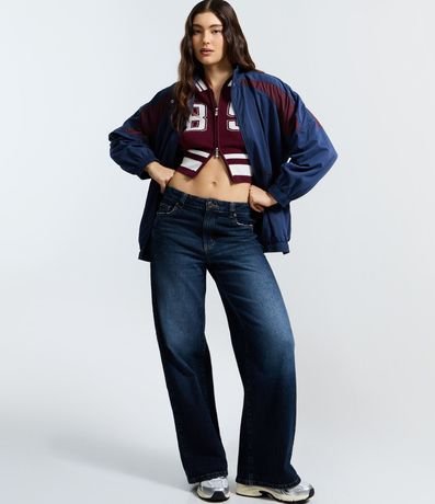 Cardigan College en Punto con Cremallera y Estampa Numérica 2