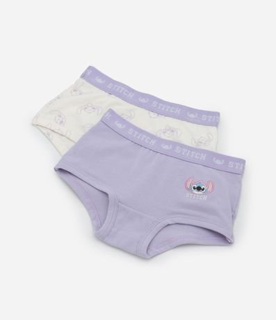 Kit 02 Bombachas Boxer con Estampa de Stitch – Talle 4 a 14 años