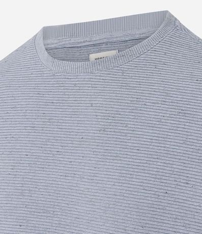 Remera Regular en Algodón con Textura Horizontal 2