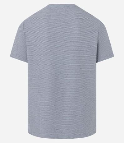 Remera Regular en Algodón con Textura Horizontal 3