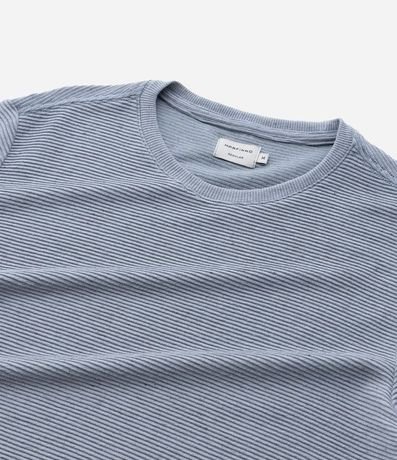 Remera Regular en Algodón con Textura Horizontal 6