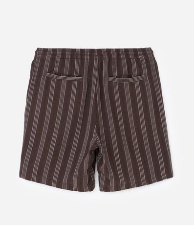 Bermuda Comfort en Jacquard con Estampado de Rayas Texturizada y Cintura elástica 6