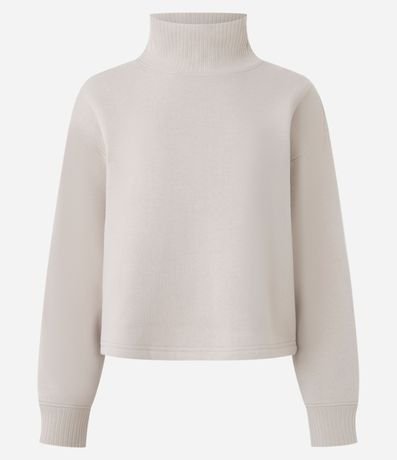Buzo Boxy Deportivo con Cuello y Puños Canelados