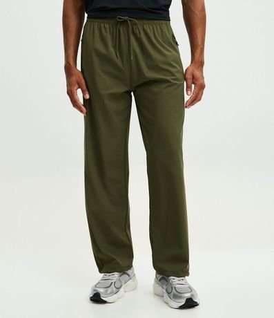 Pantalón Recto Deportivo en Tejido Tecnológico con Regulador en el Ruedo 2